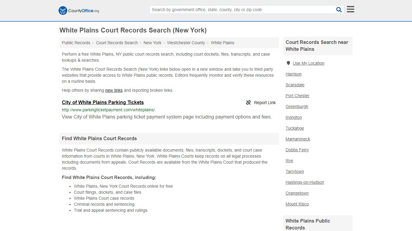 Court Records Search - White Plains, NY (Adoptions, Criminal, Child ...